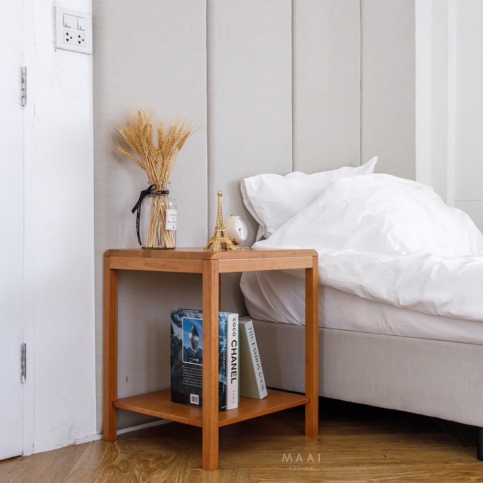 โต๊ะข้างไม้ยางพารา MAAI DESIGN รุ่น DABURU SIDE TABLE สีโอ๊ค_5